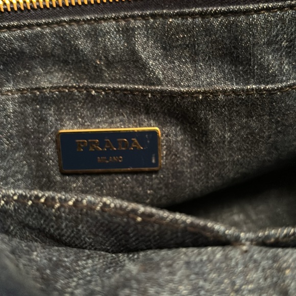 PRADA Canapa Denim Tote $675 - Picture 10 of 16